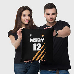 Подушка квадратная 12 MSBY BLACK JACKALS, цвет: 3D-принт — фото 2