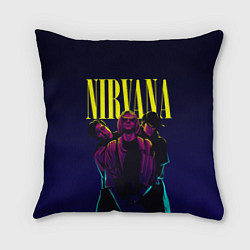 Подушка квадратная Nirvana Neon, цвет: 3D-принт