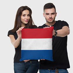 Подушка квадратная Нидерланды Голландия Флаг, цвет: 3D-принт — фото 2