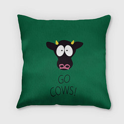 Подушка квадратная Go Cows, цвет: 3D-принт