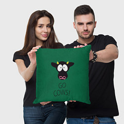 Подушка квадратная Go Cows, цвет: 3D-принт — фото 2