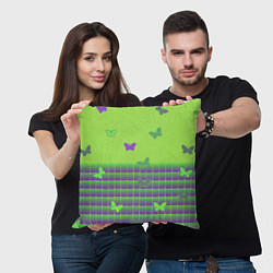 Подушка квадратная Бабочки, цвет: 3D-принт — фото 2