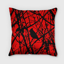 Подушка квадратная Хоррор Мрачный лес, цвет: 3D-принт