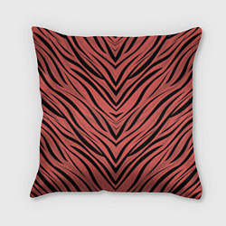 Подушка квадратная Полосатый тигровый узор, цвет: 3D-принт