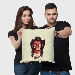 Подушка квадратная Zombie Lemmy, цвет: 3D-принт — фото 2
