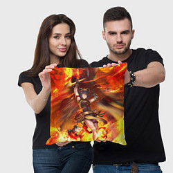 Подушка квадратная Сян Лин Genshin Impact Z, цвет: 3D-принт — фото 2
