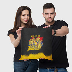 Подушка квадратная Yellow and Black Armenia, цвет: 3D-принт — фото 2