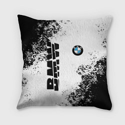 Подушка квадратная BMW БМВ РАЗРЕЗАННОЕ ЛОГО, цвет: 3D-принт