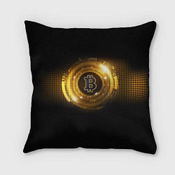 Подушка квадратная BITCOIN КРИПТОВАЛЮТА, цвет: 3D-принт
