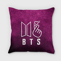 Подушка квадратная BTS БТС K-Heart Z, цвет: 3D-принт