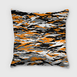 Подушка квадратная Тигровый камуфляж, цвет: 3D-принт