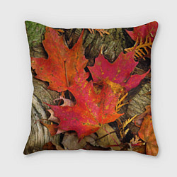 Подушка квадратная Листопадкленовые листья, цвет: 3D-принт