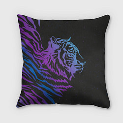 Подушка квадратная Tiger Neon, цвет: 3D-принт