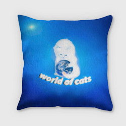 Подушка квадратная World of Cats, цвет: 3D-принт