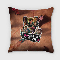 Подушка квадратная Стикерпак Игра в кальмара, цвет: 3D-принт