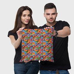 Подушка квадратная Подарки на Праздник, цвет: 3D-принт — фото 2