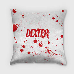 Подушка квадратная Dexter logo Декстер брызги крови, цвет: 3D-принт