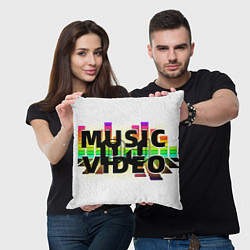 Подушка квадратная DJ MUSICVIDEO - 10, цвет: 3D-принт — фото 2