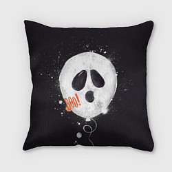 Подушка квадратная Шарик-пугайка черный, полиэстер