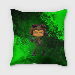 Подушка квадратная Psychonauts 2 Распутин, цвет: 3D-принт