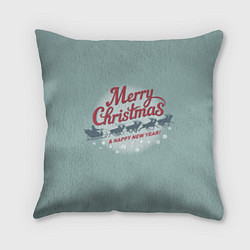Подушка квадратная Merry Christmas хо-хо-хо, цвет: 3D-принт