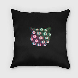 Подушка квадратная Космический Кот Монстр, цвет: 3D-принт