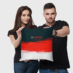 Подушка квадратная Toyota Texture, цвет: 3D-принт — фото 2