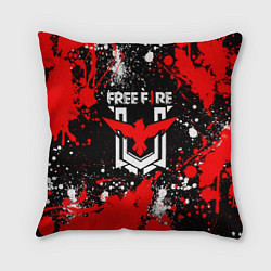 Подушка квадратная Free Fire: Брызги и капли красок