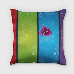 Подушка квадратная Цветное рождество Snowflake, цвет: 3D-принт