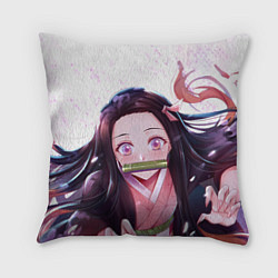 Подушка квадратная Незуко Камадо Nezuko, цвет: 3D-принт