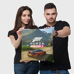 Подушка квадратная Forza Horizon 5, игра, цвет: 3D-принт — фото 2
