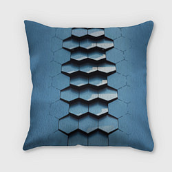 Подушка квадратная Соты узор авангард, цвет: 3D-принт
