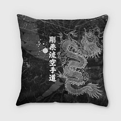 Подушка квадратная Токийский Дракон Иероглифы Dragon Japan, цвет: 3D-принт