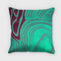 Подушка квадратная Зеленый прилив, цвет: 3D-принт