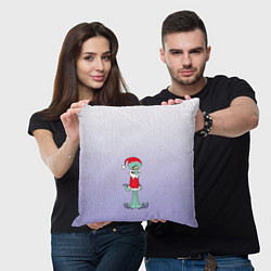 Подушка квадратная Дед Морти Санта мороз, цвет: 3D-принт — фото 2