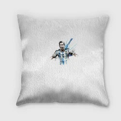 Подушка квадратная Messi Argentina Team, цвет: 3D-принт