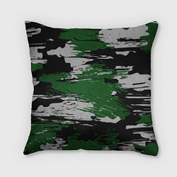 Подушка квадратная Green Paint Splash, цвет: 3D-принт