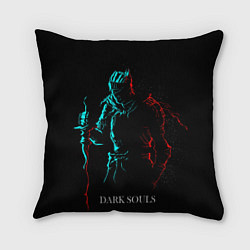 Подушка квадратная Dark Souls NEON Силуэт, цвет: 3D-принт