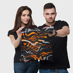 Подушка квадратная Окрас тигра, цвет: 3D-принт — фото 2