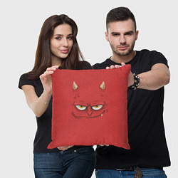 Подушка квадратная Дьявол носит красный, цвет: 3D-принт — фото 2