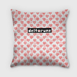 Подушка квадратная DELTARUNE PATTERN LOGO, цвет: 3D-принт