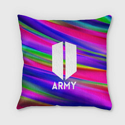 Подушка квадратная BTS ARMY RAIBOW, цвет: 3D-принт