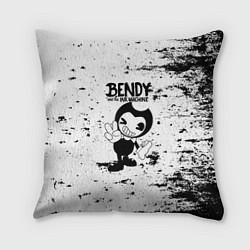 Подушка квадратная Bendy and the ink machine - Black & White, цвет: 3D-принт