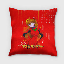 Подушка квадратная Аска Лэнгли Сорью Evangelion, цвет: 3D-принт