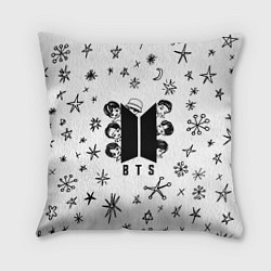 Подушка квадратная ЛОГОТИП БТС LOGO BTS