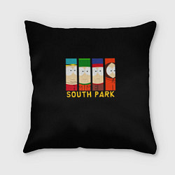 Подушка квадратная South Park - Южный парк главные герои, цвет: 3D-принт
