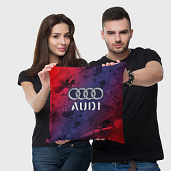 Подушка квадратная AUDI Audi Краски, цвет: 3D-принт — фото 2