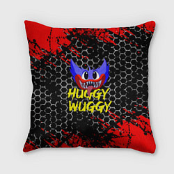 Подушка квадратная Huggy Wuggy соты, цвет: 3D-принт