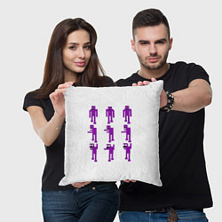 Подушка квадратная Five Nights At Freddys purple guy, цвет: 3D-принт — фото 2