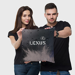 Подушка квадратная LEXUS Lexus - Краски, цвет: 3D-принт — фото 2